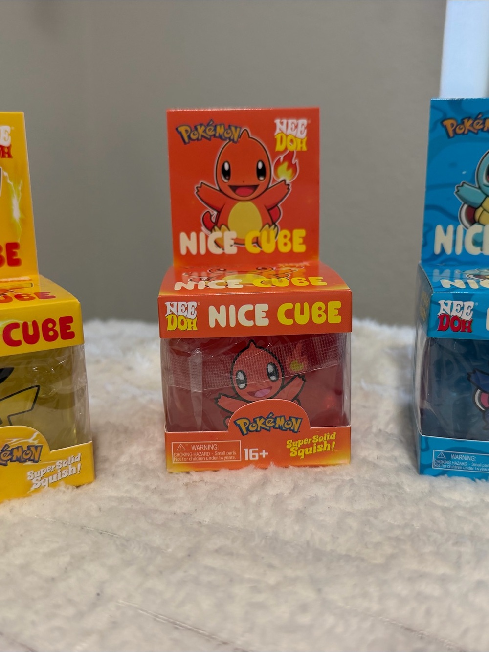 Pokémon Nice Cube Squishy Toys set of 3
